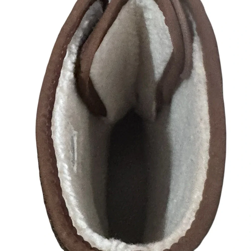 LL Bean Women 9 M Mukluk Winter Boots Brown Fleece Lined Faux Fur Faux Calf Hair